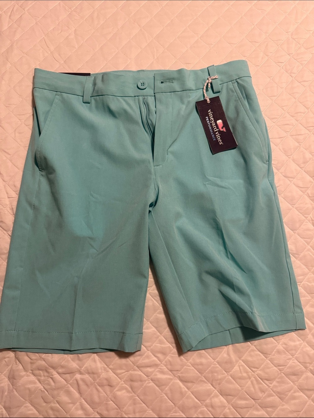 Vineyard Vines Boys Aqua Flat Front Shorts